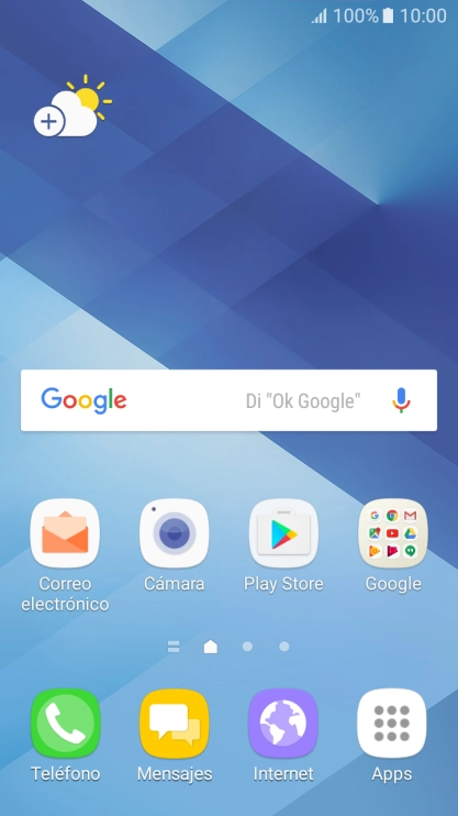 Desliza el dedo hacia abajo desde la parte superior de la pantalla.