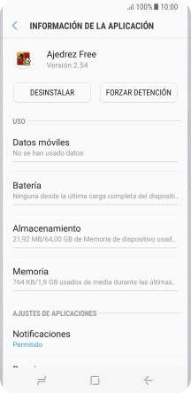 Pulsa Almacenamiento.