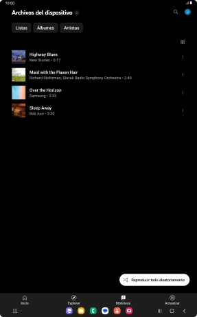 Pulsa el archivo de música deseado.