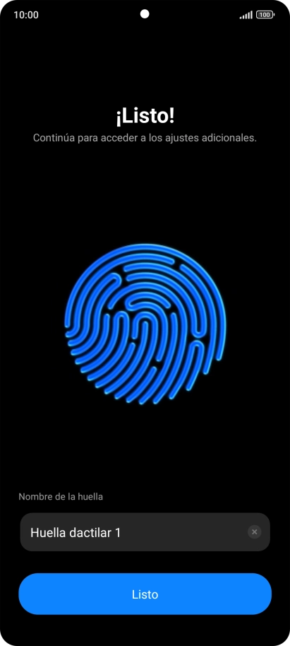 Pulsa Listo.