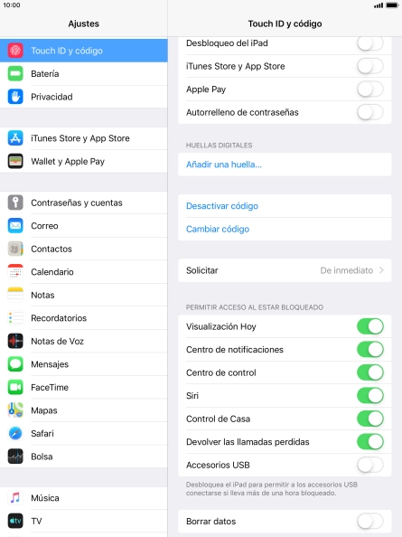 Pulsa el indicador junto a 