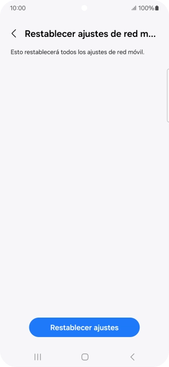 Pulsa Restablecer ajustes.
