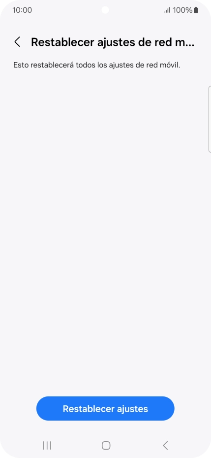 Pulsa Restablecer ajustes.