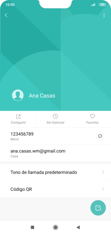 Pulsa el número de teléfono.