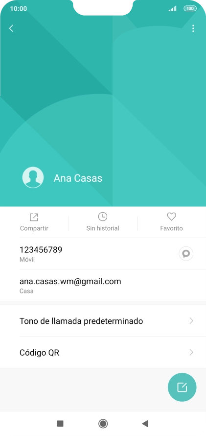 Pulsa el número de teléfono.