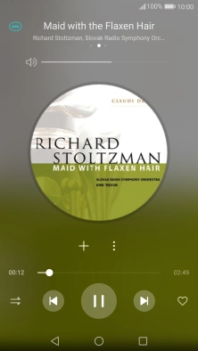 Pulsa la flecha hacia la derecha para ir al archivo de música siguiente.