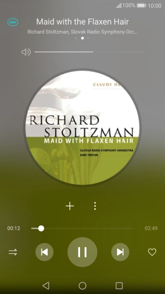 Pulsa la flecha hacia la derecha para ir al archivo de música siguiente.