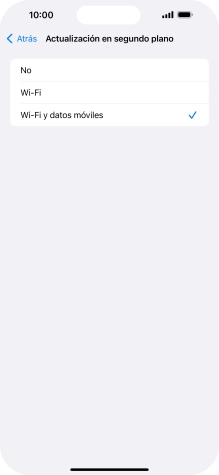 Para desactivar la actualización de apps en ejecución, pulsa No.