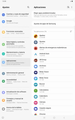 Pulsa la app deseada.