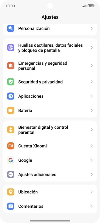 Pulsa Ajustes adicionales.