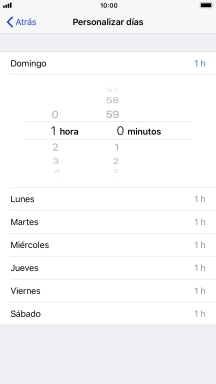 Selecciona el período de tiempo deseado.