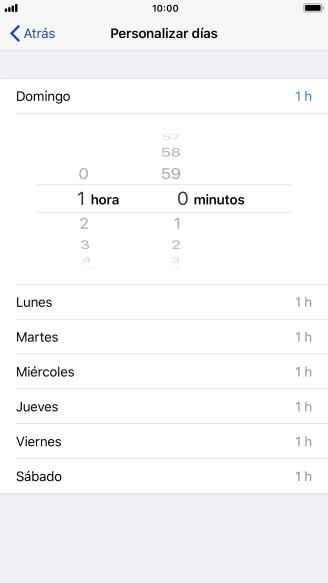 Selecciona el período de tiempo deseado.