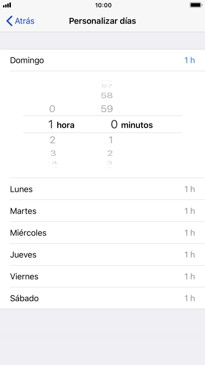 Selecciona el período de tiempo deseado.