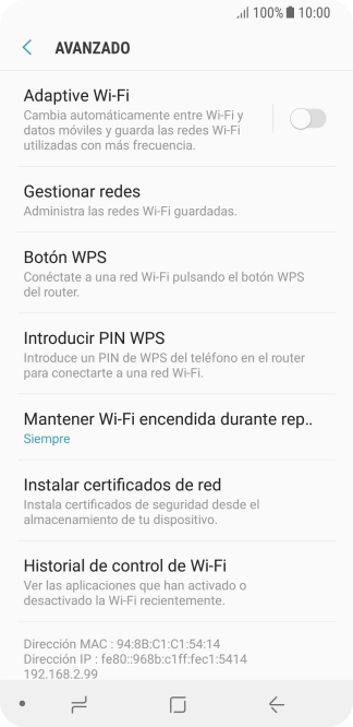 Pulsa el indicador junto a 