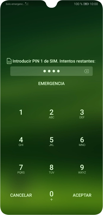 Si lo solicita el teléfono, introduce el código PIN y pulsa ACEPTAR.