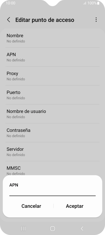 Introduce airtelwap.es y pulsa Aceptar.