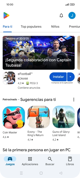Pulsa el icono de perfil.