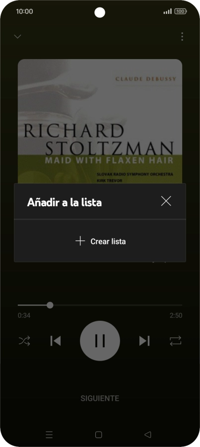 Pulsa Crear lista.