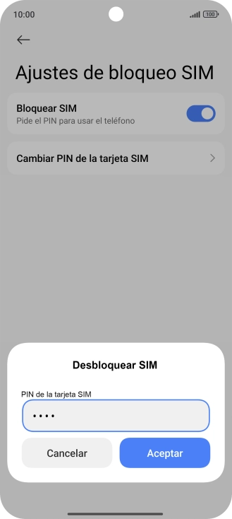 Introduce tu código PIN y pulsa Aceptar. Introduce tu código PIN y pulsa Aceptar.