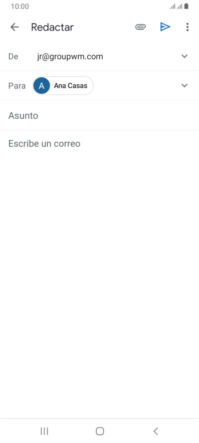 Pulsa Asunto e introduce el asunto deseado.