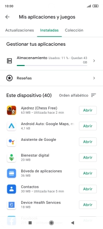 Pulsa la app deseada.