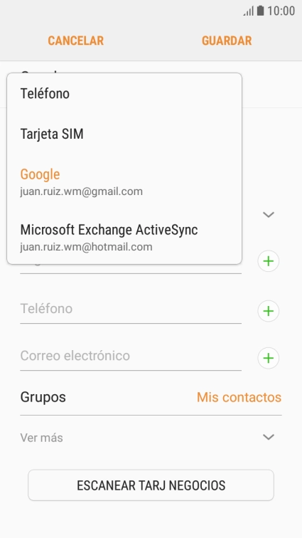 Pulsa Teléfono.