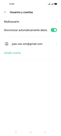 Pulsa Añadir cuenta. Pulsa Añadir cuenta.