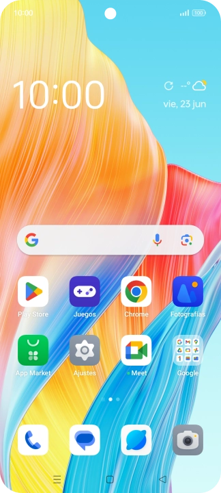 Desliza el dedo hacia abajo desde la parte superior de la pantalla.