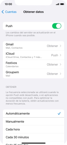 Pulsa el indicador junto a 