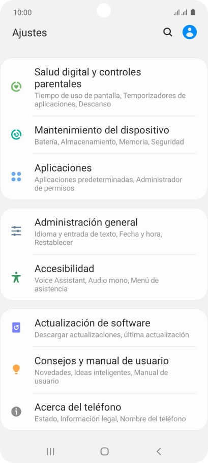 Pulsa Actualización de software.