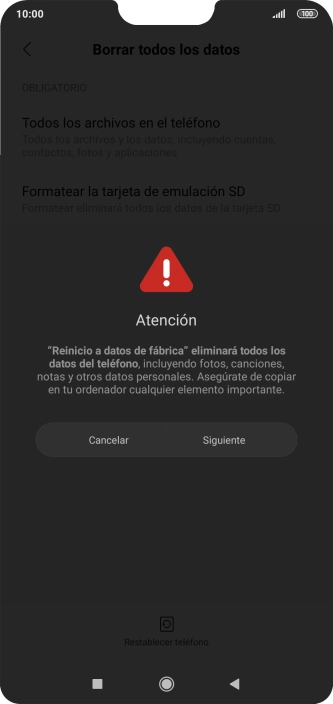 Pulsa Siguiente.
