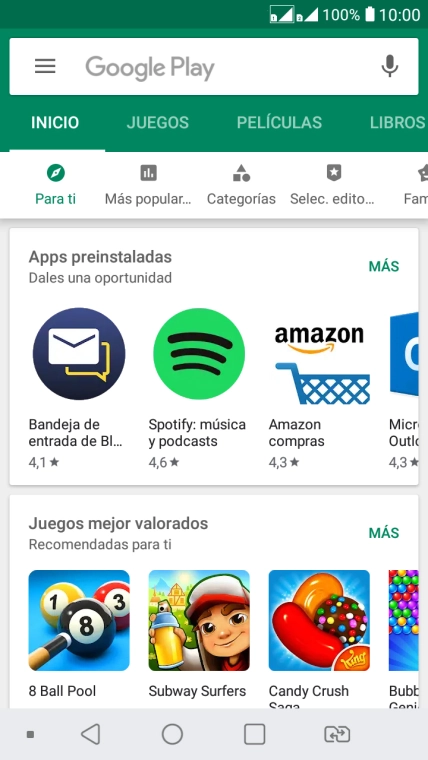 Desliza el dedo hacia la derecha desde la parte izquierda de la pantalla.