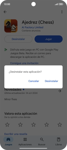 Pulsa Desinstalar.