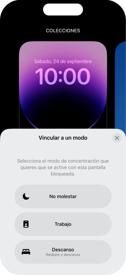 Pulsa un modo de concentración.