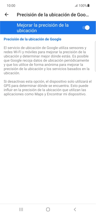 Pulsa el indicador junto a 