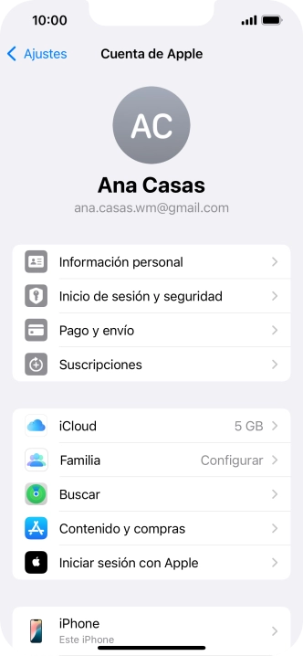 Desliza el dedo hacia arriba desde la parte inferior de la pantalla para terminar y volver a la pantalla de inicio.