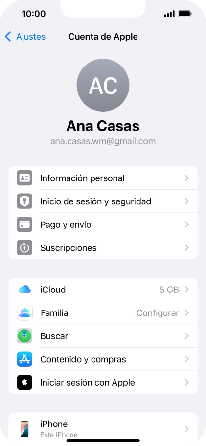 Desliza el dedo hacia arriba desde la parte inferior de la pantalla para terminar y volver a la pantalla de inicio.