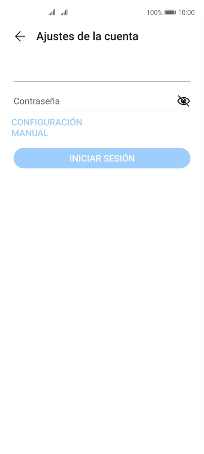 Pulsa Contraseña e introduce la contraseña de tu cuenta de correo electrónico.