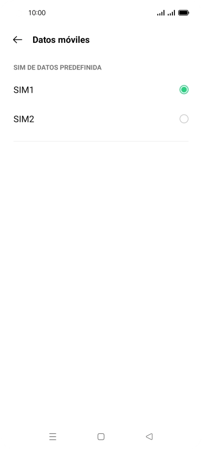 Pulsa la tarjeta SIM deseada.