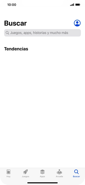 Pulsa en el campo de búsqueda e introduce el nombre o el tema de la app deseada.
