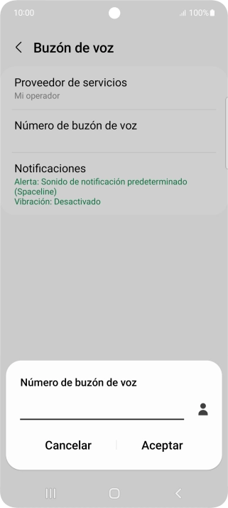 Introduce 22177 y pulsa Aceptar.