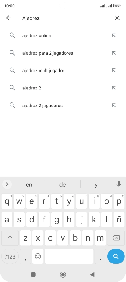 Introduce el nombre del tema o de la app y pulsa el icono de búsqueda. Introduce el nombre del tema o de la app y pulsa el icono de búsqueda.