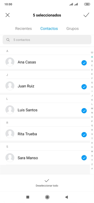 Pulsa el icono de aceptar. Pulsa el icono de aceptar.