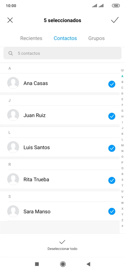 Pulsa el icono de aceptar. Pulsa el icono de aceptar.