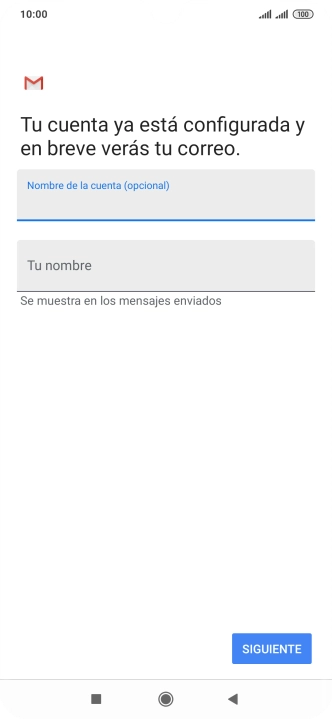 Pulsa Tu nombre e introduce el nombre del remitente.