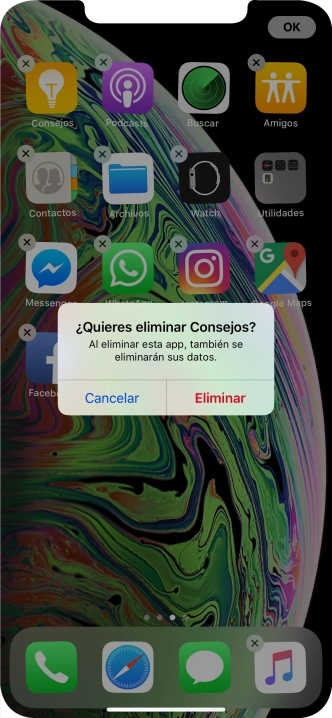Pulsa Eliminar.
