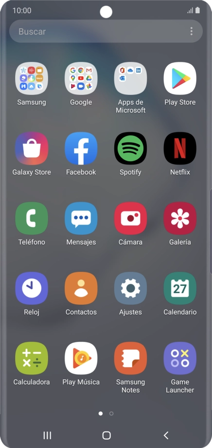 Pulsa Galería y desplázate a la carpeta deseada. Pulsa Galería y desplázate a la carpeta deseada.