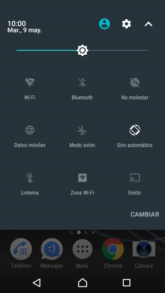 Pulsa el icono de ajustes.