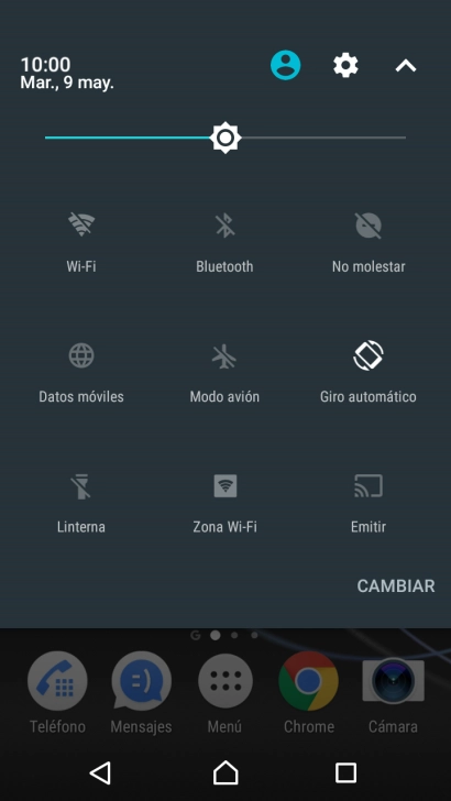 Pulsa el icono de ajustes.