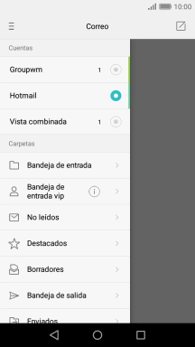 Pulsa la cuenta de correo electrónico deseada.